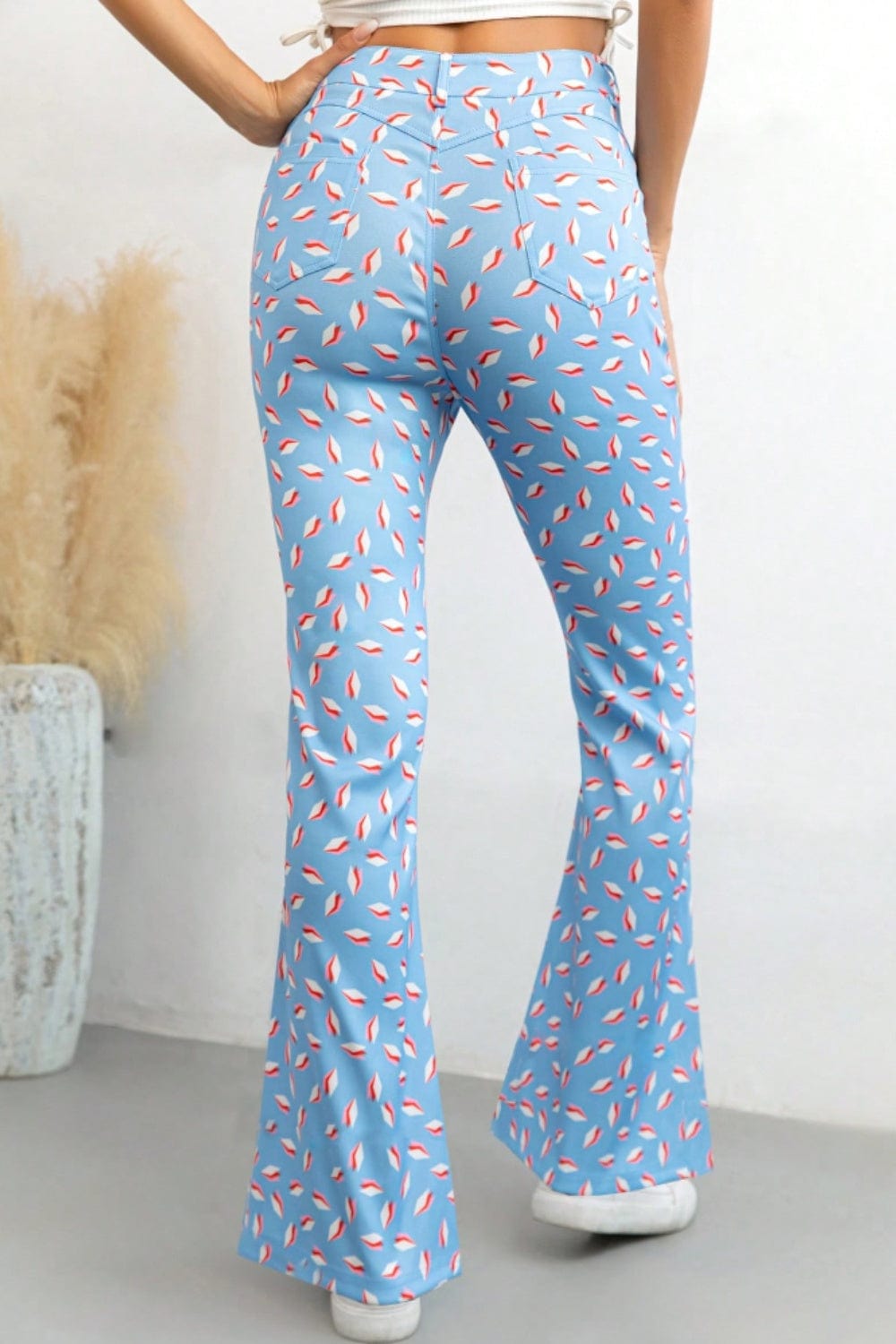 The802Gypsy Bottoms/Pants & Culotte GYPSY-Printed High Waist Flare Pants with Pockets