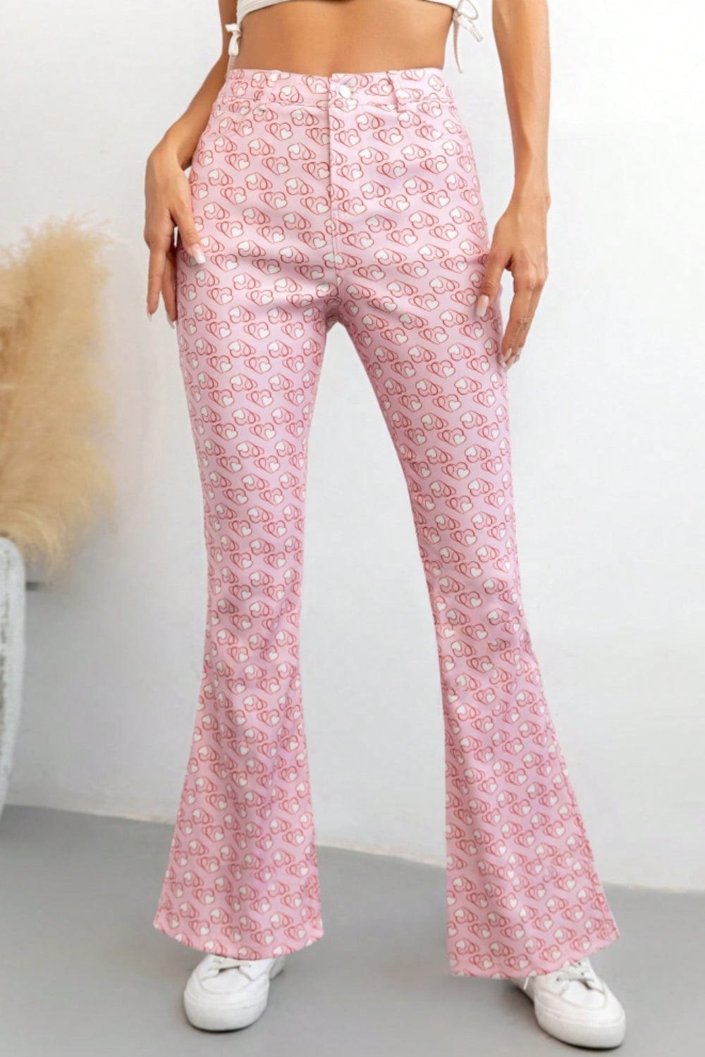 The802Gypsy Bottoms/Pants & Culotte GYPSY-Printed High Waist Flare Pants with Pockets