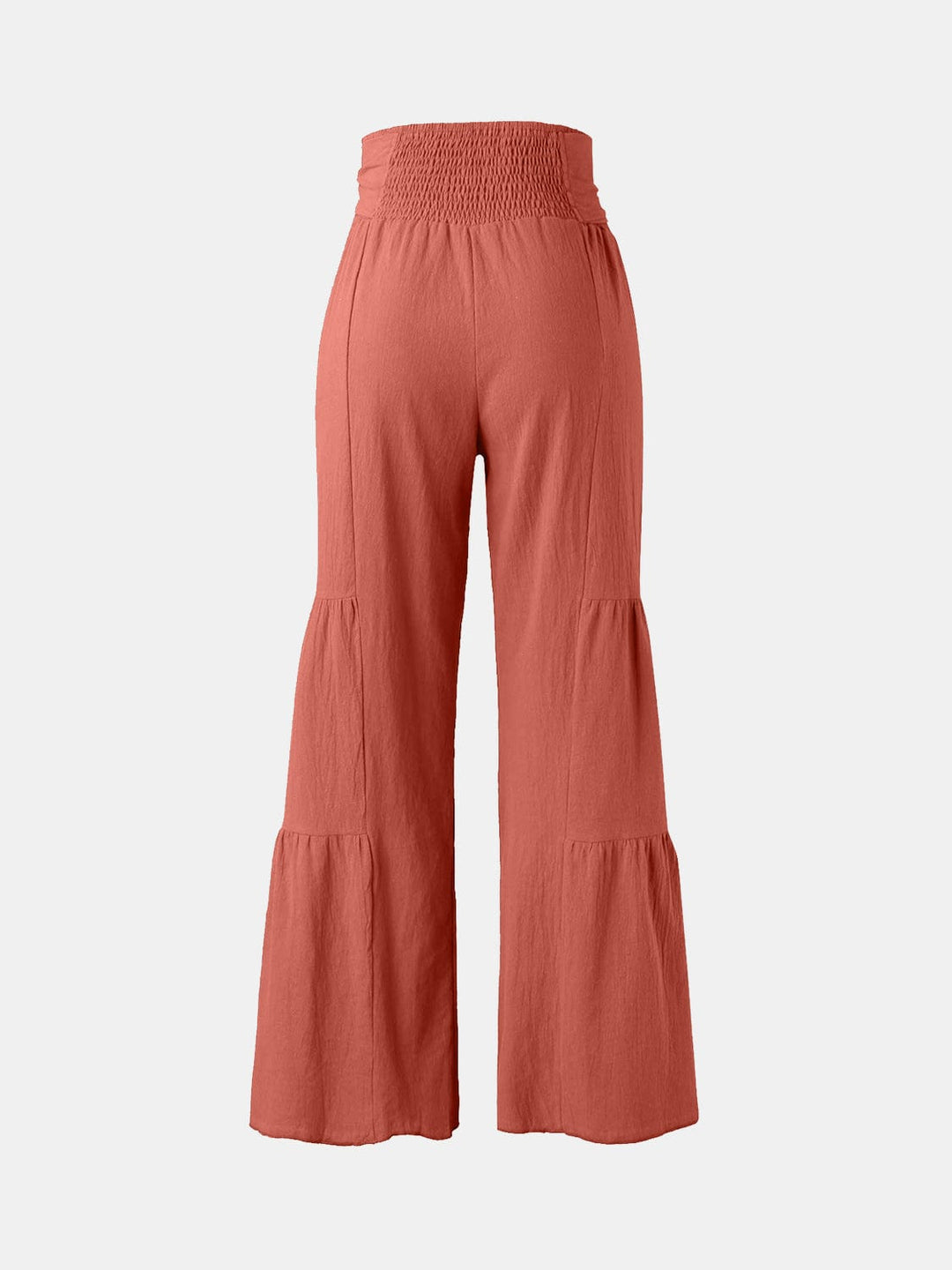 The802Gypsy Bottoms/Pants & Culotte Orange-Red / S GYPSY-Tied Ruched Wide Leg Pants