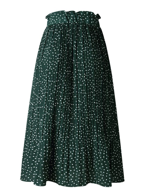 The802Gypsy Bottoms/skirts Green / S GYPSY GIRL-pleated MIDI STYLE skirt