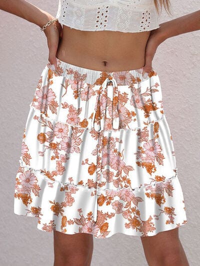 The802Gypsy Bottoms/skirts GYPSY-Floral Elastic Waist Mini Skirt