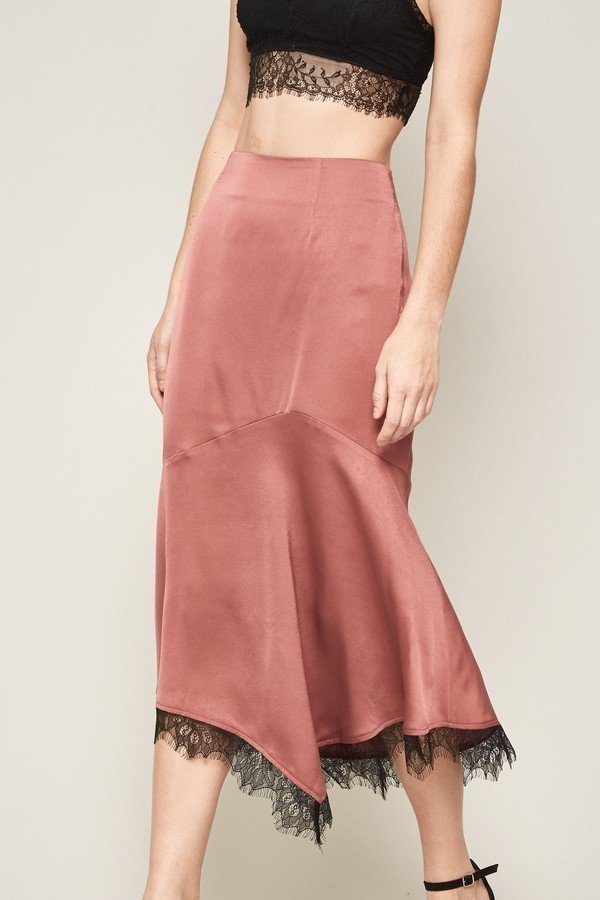 The802Gypsy  Bottoms/skirts L / rose ❤GYPSY LOVE-Mermaid Style Solid Midi Skirt