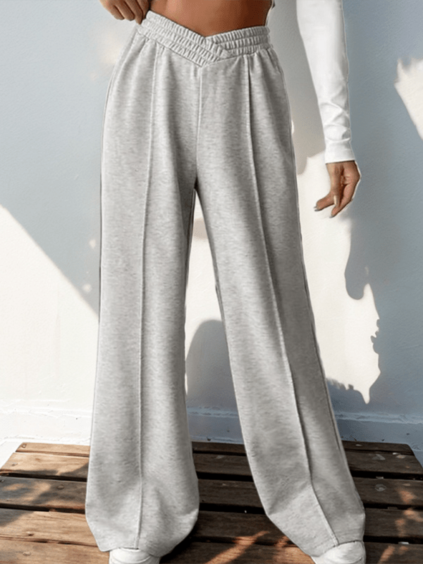 The802Gypsy bottoms/sweatpants Misty grey / S GYPSY GIRL- Elastic V High Waist Wide Leg Sweatpants