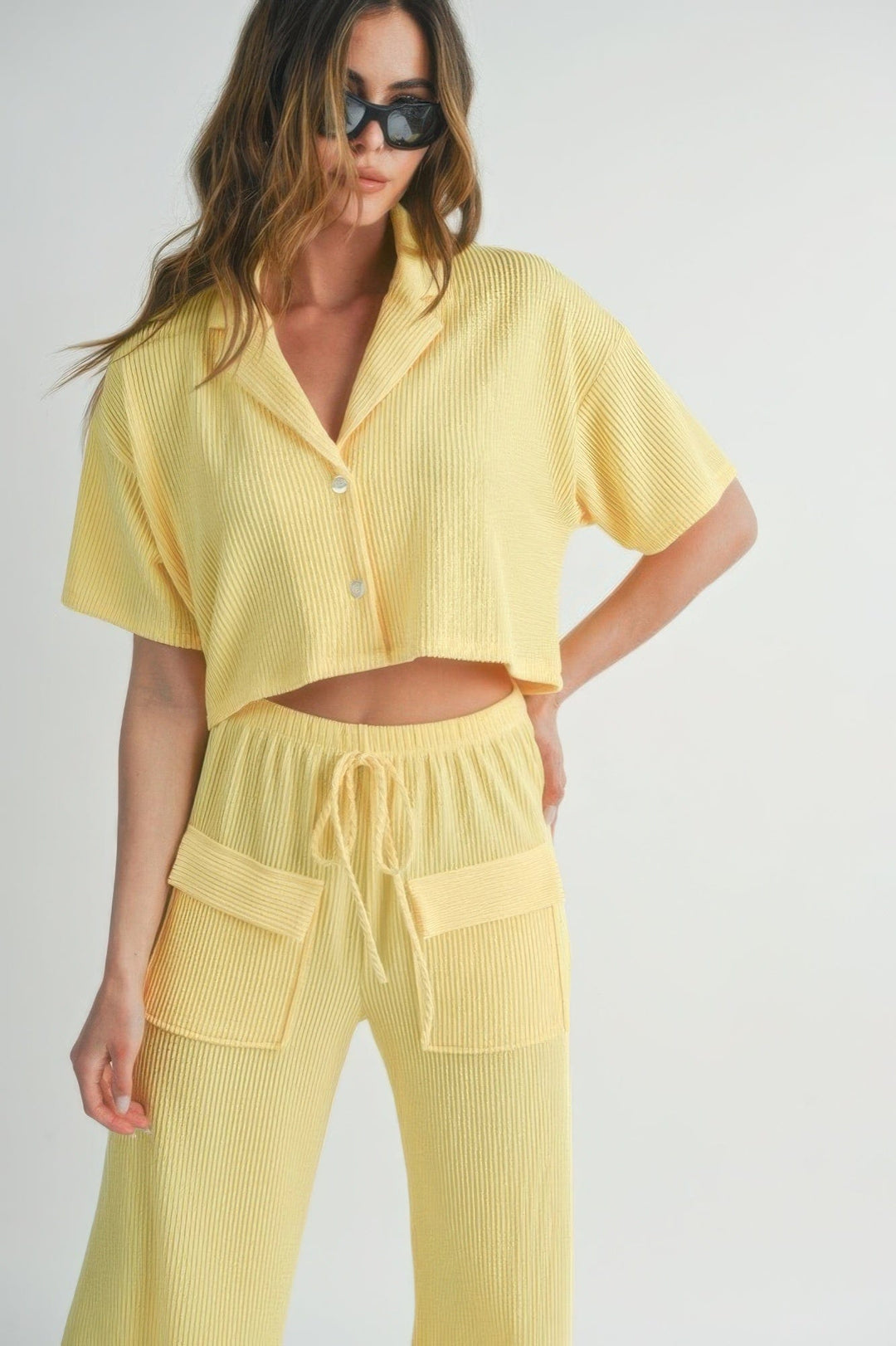 The802Gypsy  clothes/outfit sets Lemon / S ❤️GYPSY LOVE-Button Up 2-Piece Set