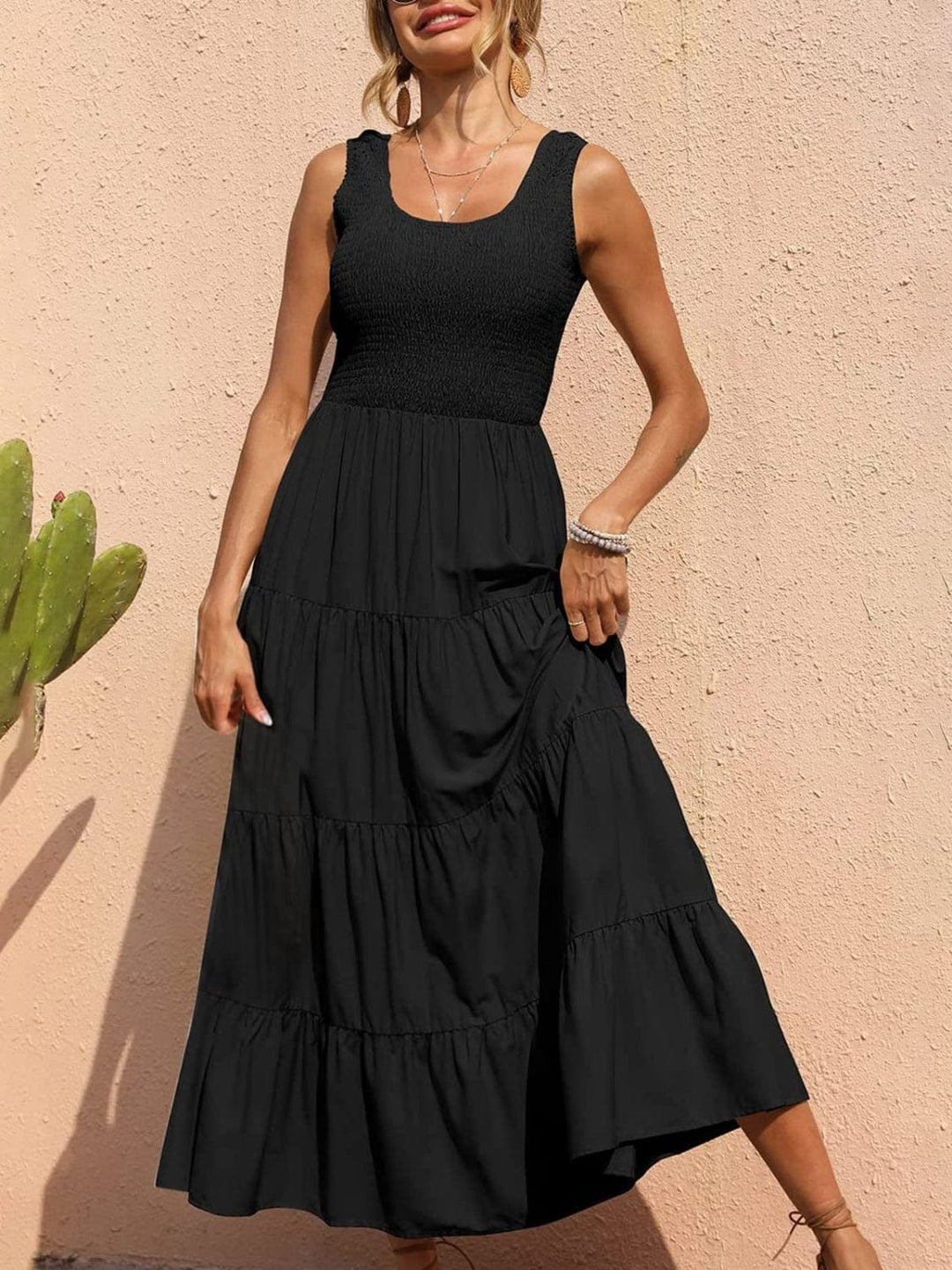 The802Gypsy clothing/dresses Black / S GYPSY- Wide Strap Dress