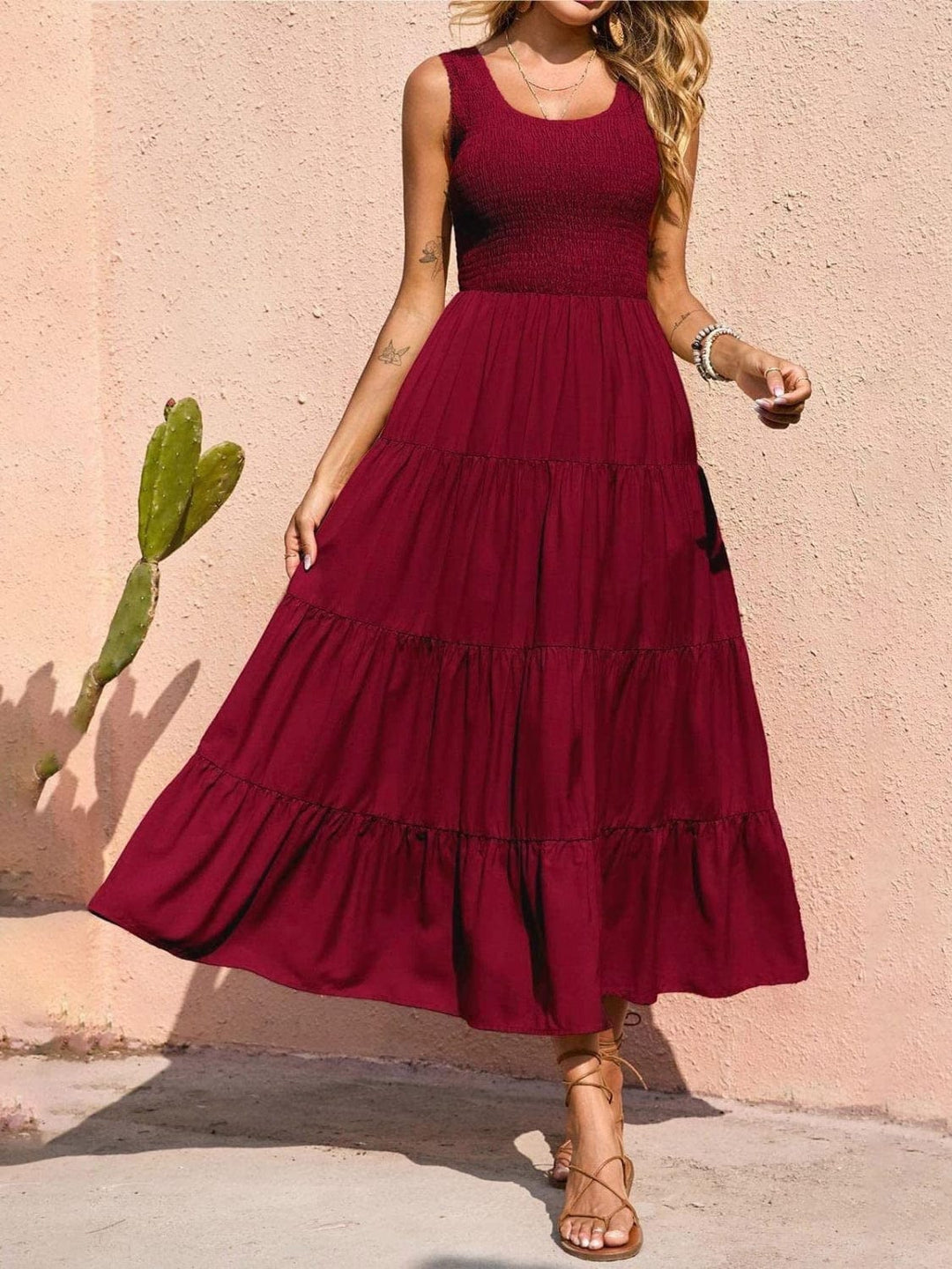 The802Gypsy clothing/dresses Wine / S GYPSY- Wide Strap Dress