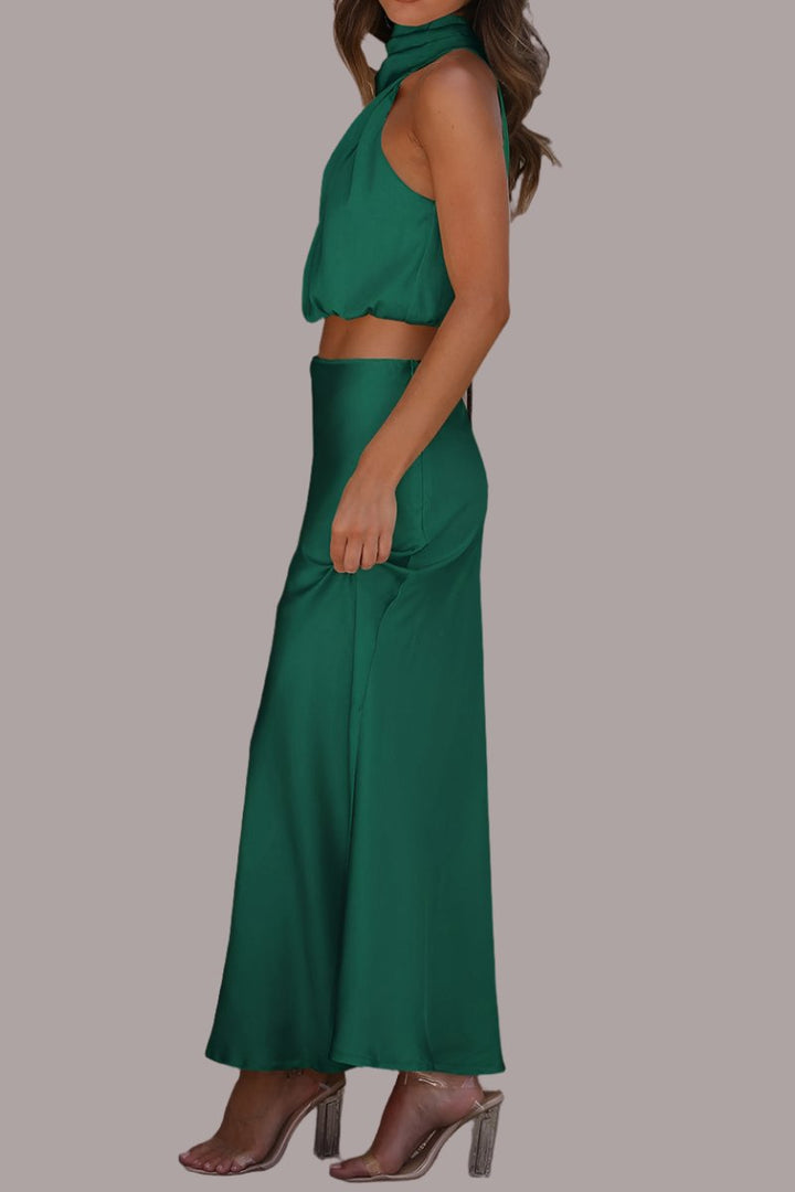 The802Gypsy clothing/outfit sets GYPSY-Cropped Turtle Neck Tank Top and Maxi Skirt Set ⏹️