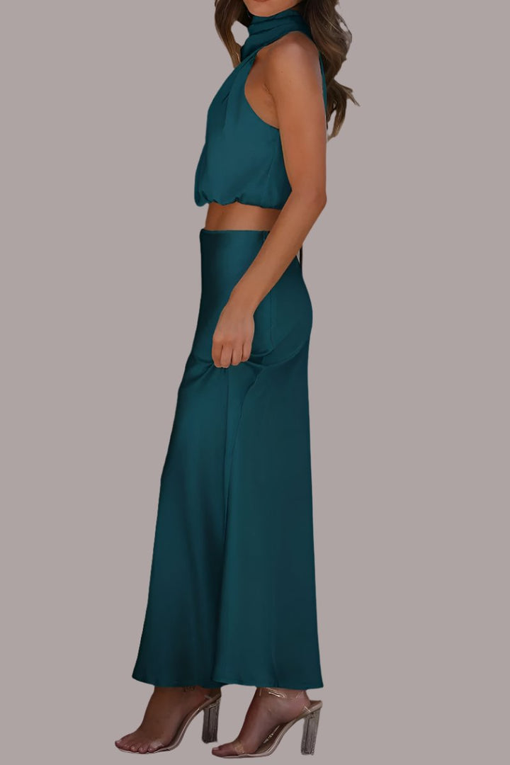 The802Gypsy clothing/outfit sets GYPSY-Cropped Turtle Neck Tank Top and Maxi Skirt Set ⏹️