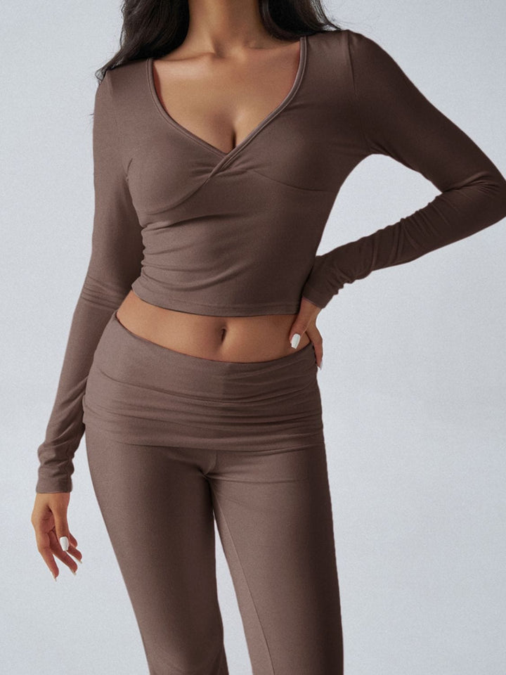 The802Gypsy clothing/outfit sets GYPSY-Devine-Ruched Long Sleeve Top and Pants Set