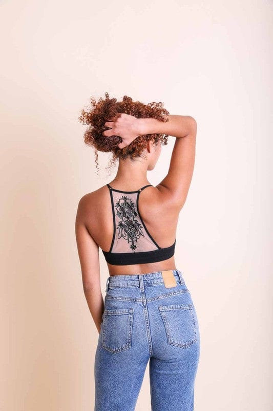 The802Gypsy clothing/underwear & socks/Bras Black / XS/S ❤️GYPSY FOX-Leto Accessories-Mesh Racer back Bralette