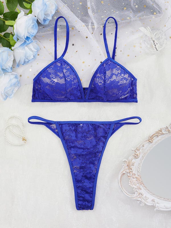 the802gypsy clothing/underwear & socks/Bras Blue / S GYPSY GIRL-Lace Two-Piece Set