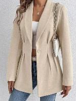 The802Gypsy coats and jackets/blazer Khaki / S GYPSY-One Button Long Sleeve Blazer