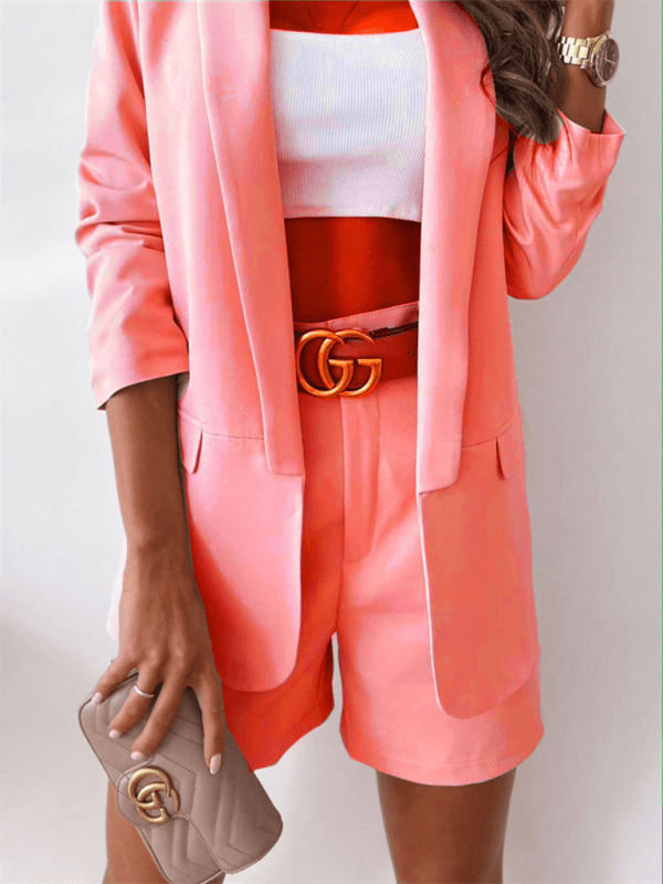 The802Gypsy coats and jackets/blazer Lotus root Pink / S GYPSY GIRL-Slim Fit Long Blazer