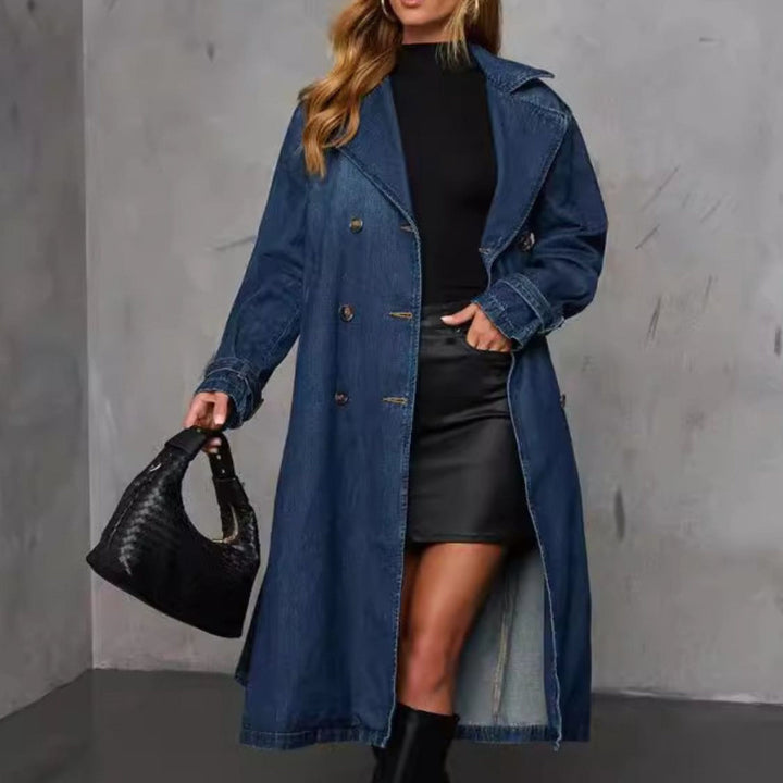 The802Gypsy coats and jackets Dark Denim / S GYPSY-Button Up Longline Denim Jacket