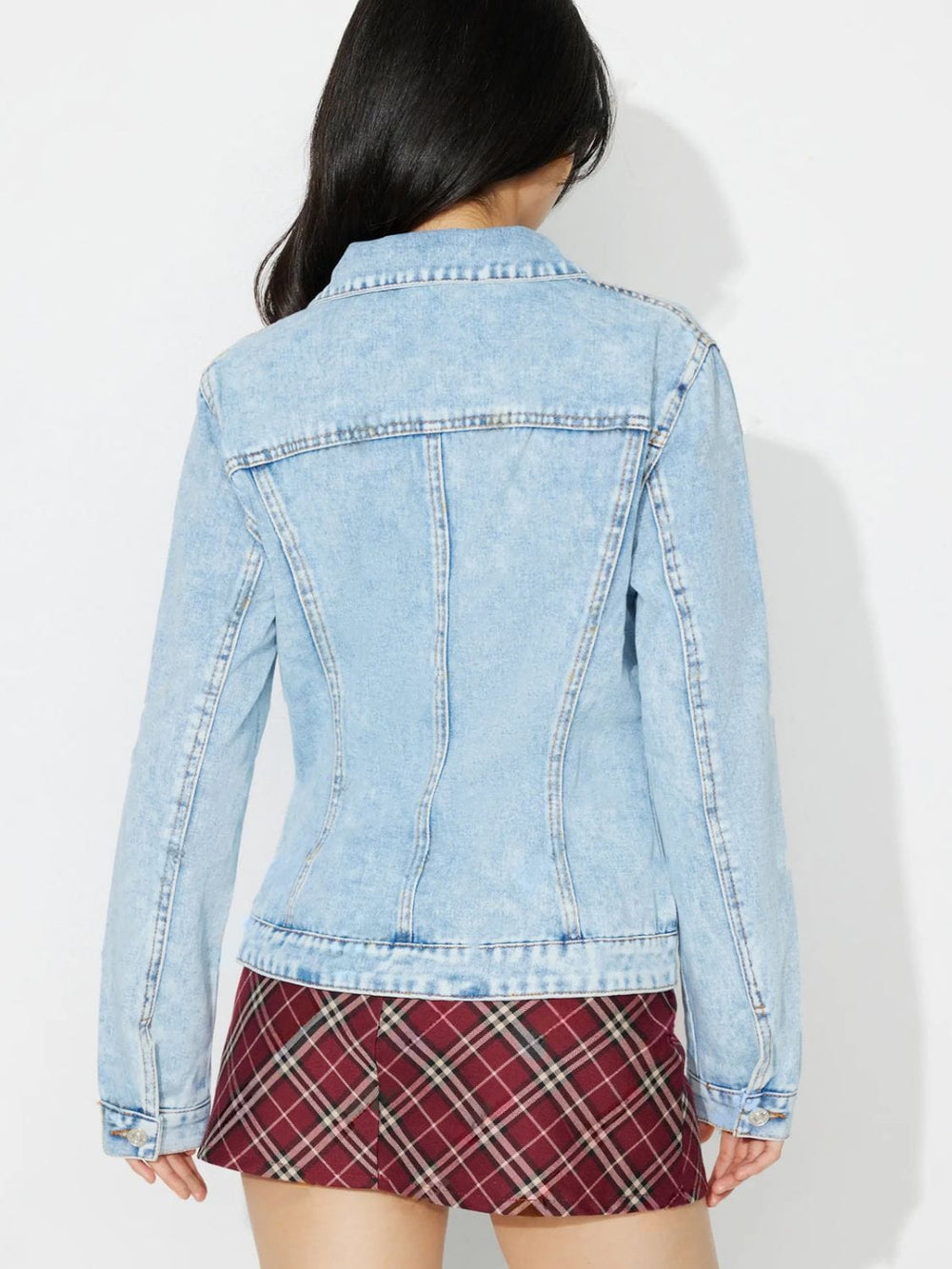 The802Gypsy coats and jackets GYPSY-Button Up Long Sleeve Denim Shacket