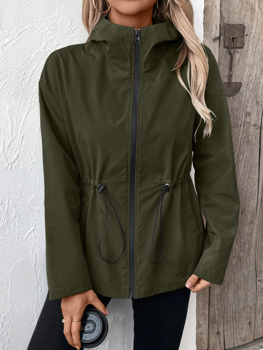 The802Gypsy coats and jackets GYPSY-Ivy Lane Drawstring Zip Up Hooded Jacket