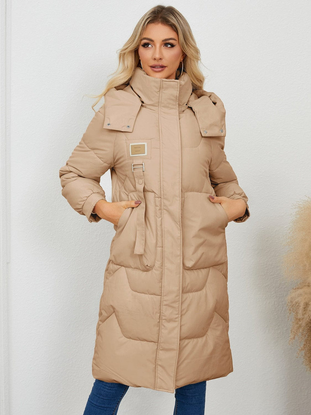 The802Gypsy coats and jackets GYPSY-Long Sleeve Longline Hooded Winter Coat