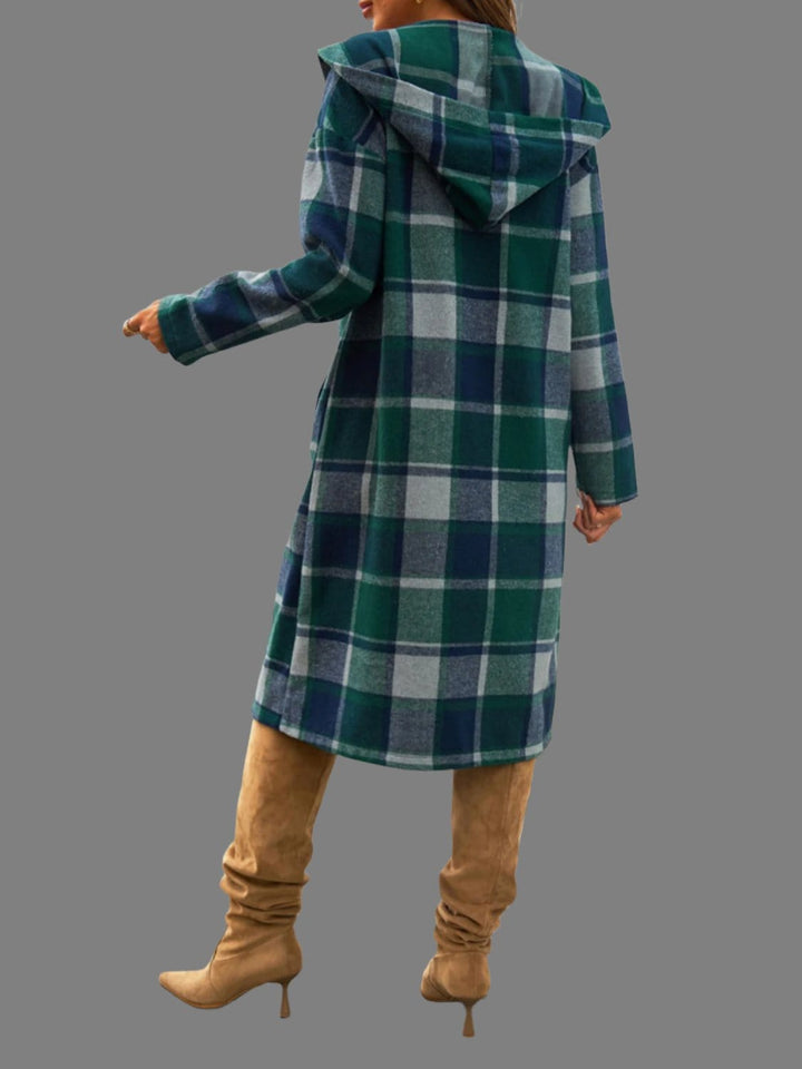 The802Gypsy coats and jackets GYPSY-Plaid Hooded Coat