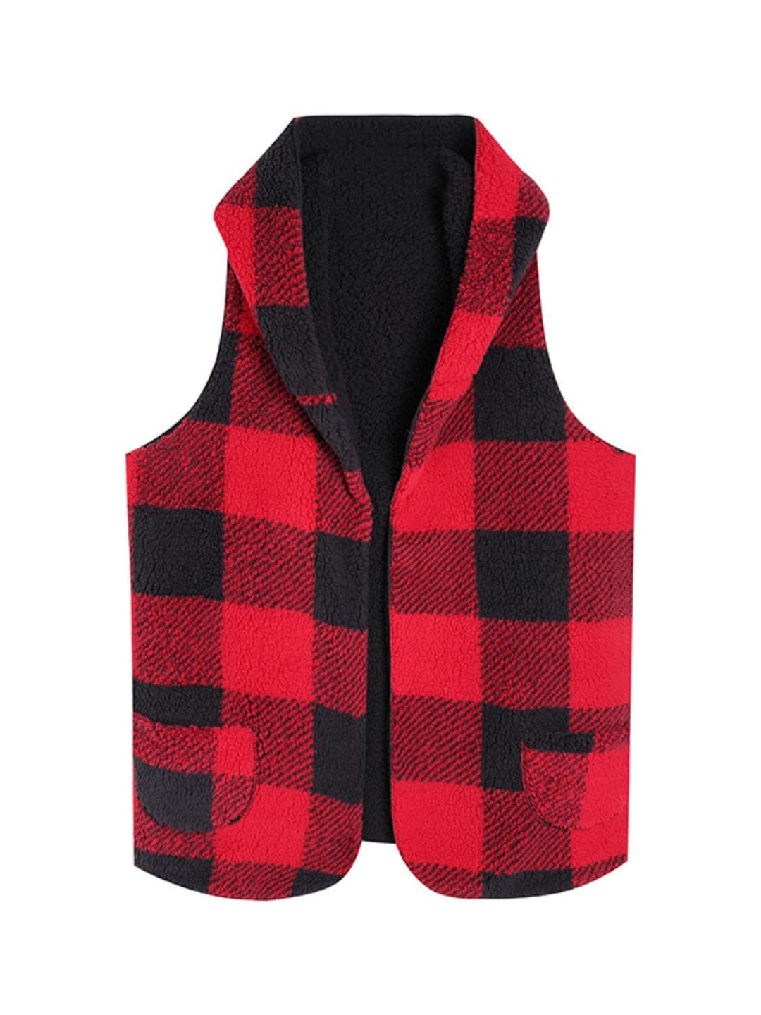 The802Gypsy coats and jackets GYPSY-Plaid Hooded Vest