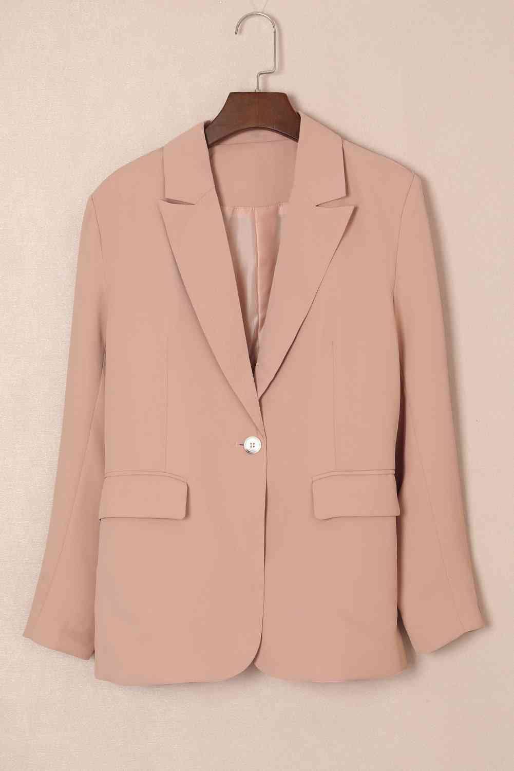 The802Gypsy coats and jackets Peach / S Gypsy One-Button Flap Pocket Blazer
