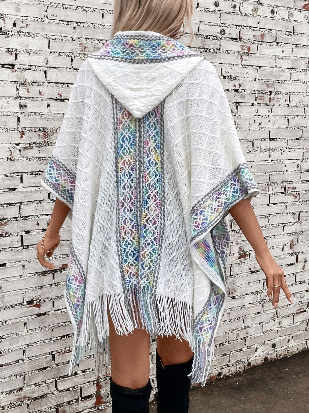 The802Gypsy coats and jackets/PONCHO GYPSY-Fringe  Hooded Poncho