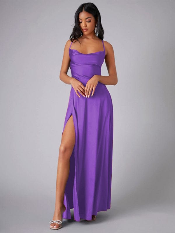 The802Gypsy dress/COCKTAIL DRESS Purple / S GYPSY GIRL-Backless Long Dress