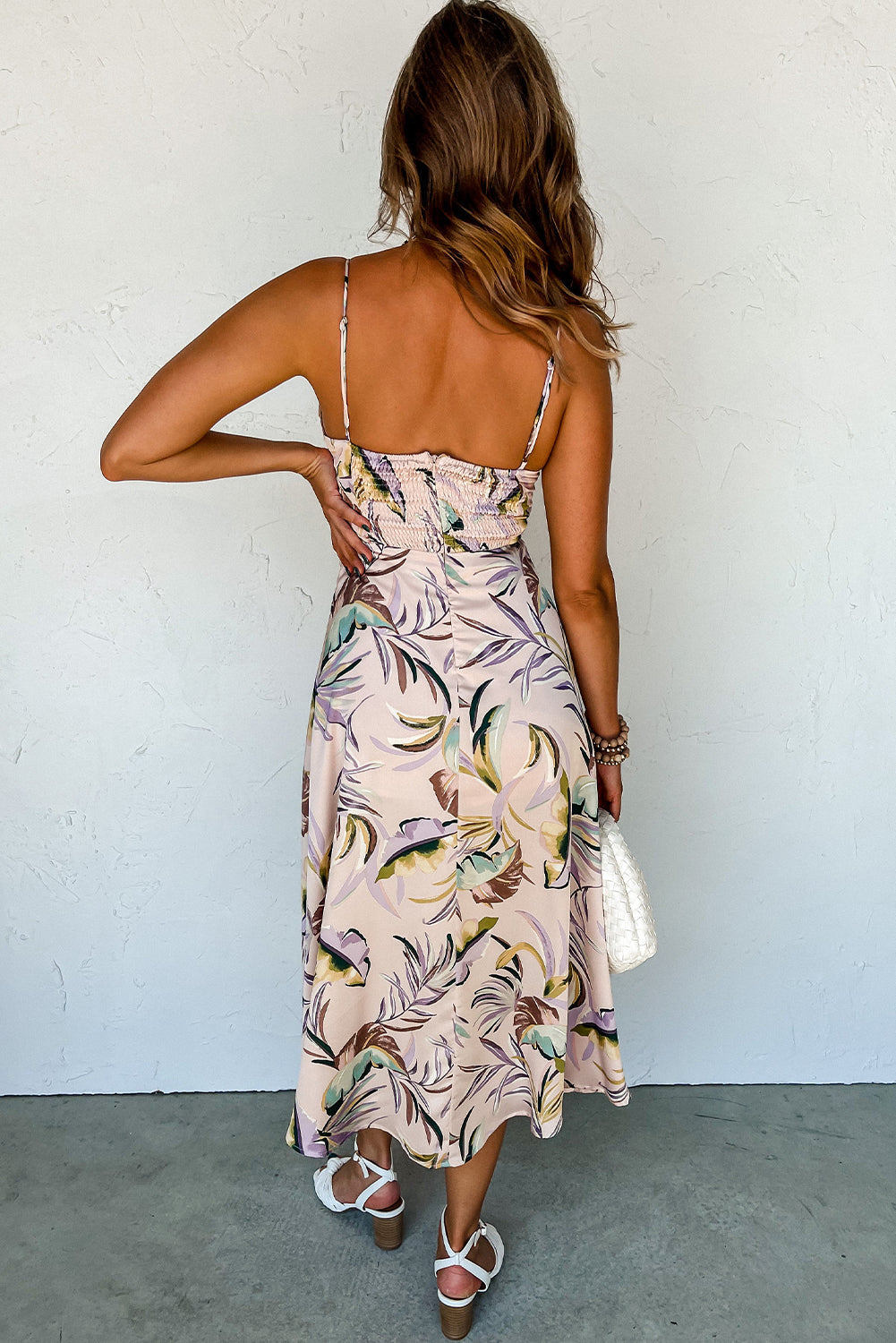 The802Gypsy  dress TRAVELING GYPSY-Tropical Print Spaghetti Strap Dress