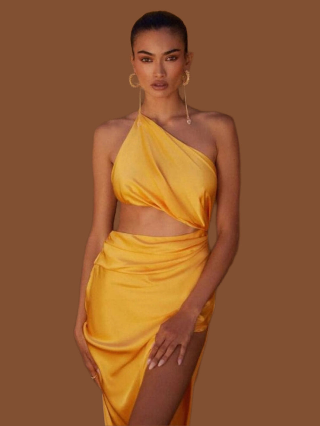 The802Gypsy Dresses/Evening Dresses Yellow / S GYPSY GIRL-Elegant Backless Draped Evening Dress