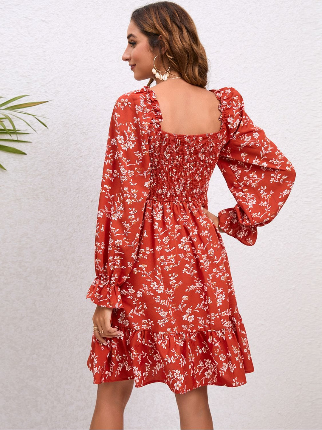 The802Gypsy Dresses Gypsy-Apple Floral Square Neck Dress