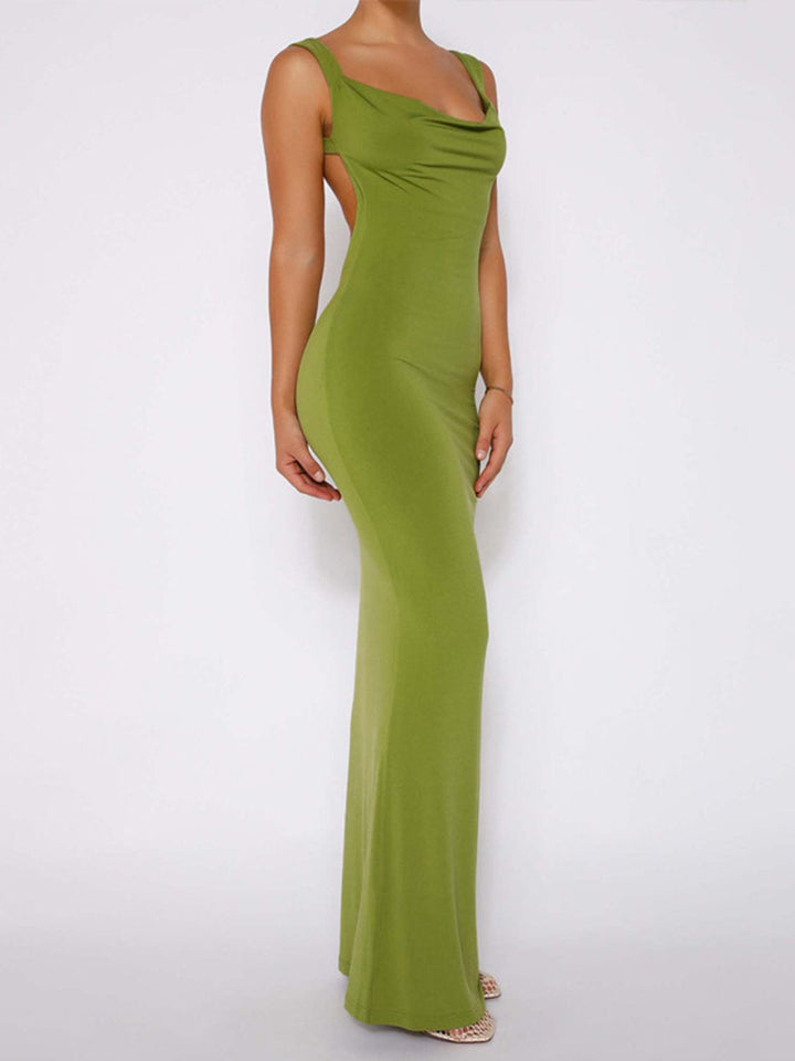 The802Gypsy Dresses GYPSY-Backless Wide Strap Maxi Dress