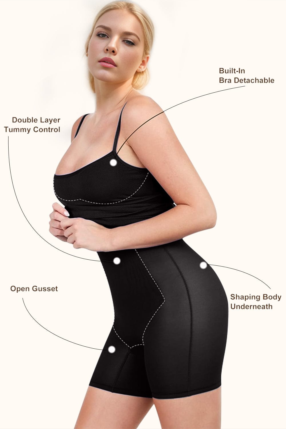 The802Gypsy Dresses GYPSY-Basic Bae-Built-In Shapewear Scoop Neck Dress