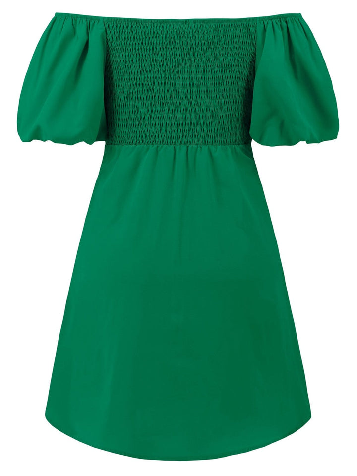 The802Gypsy Dresses GYPSY-Cutout Twisted Off-Shoulder Short Sleeve Dress