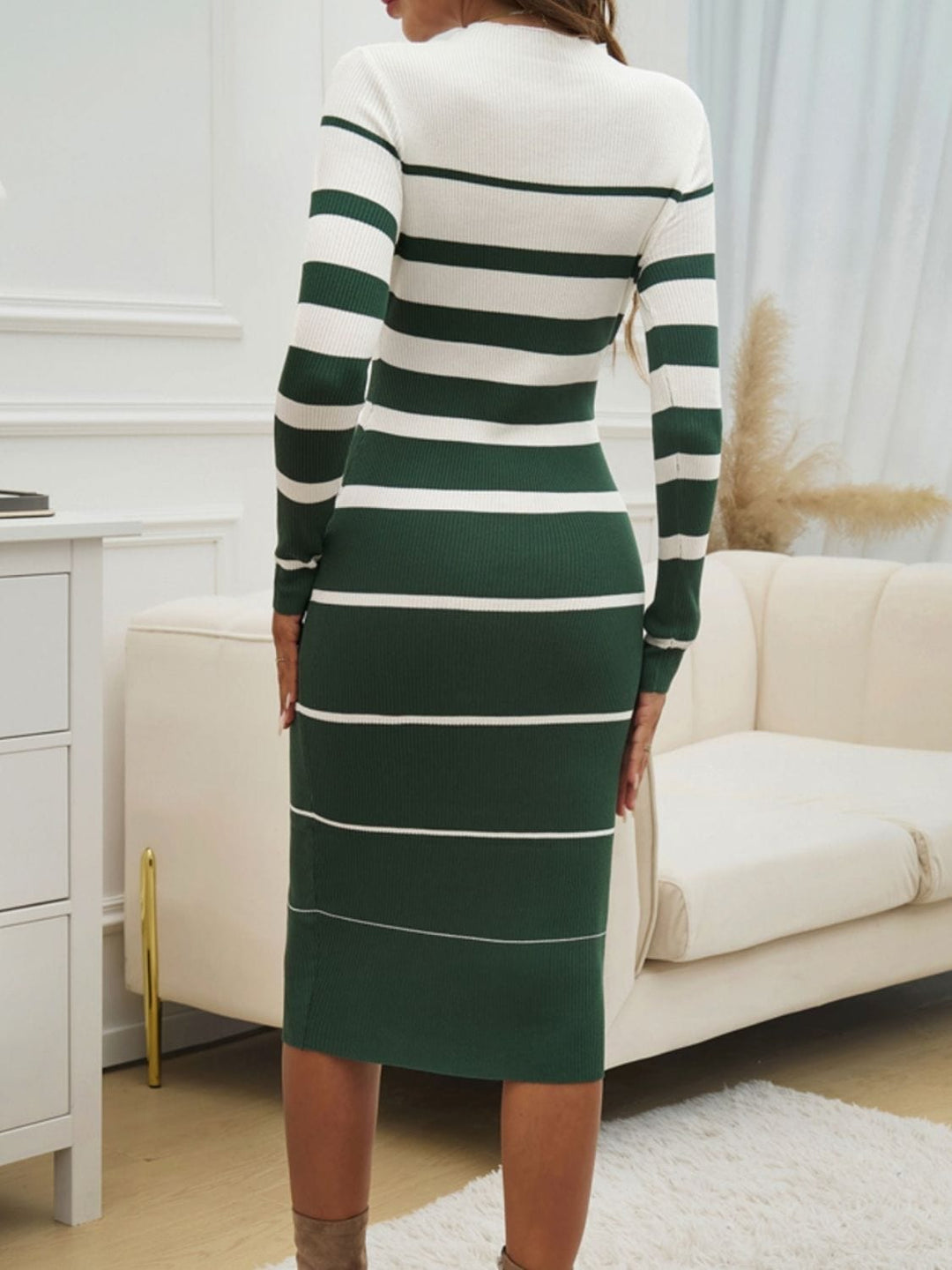 The802Gypsy Dresses GYPSY-Devine Color Block Long Sleeve Midi Dress