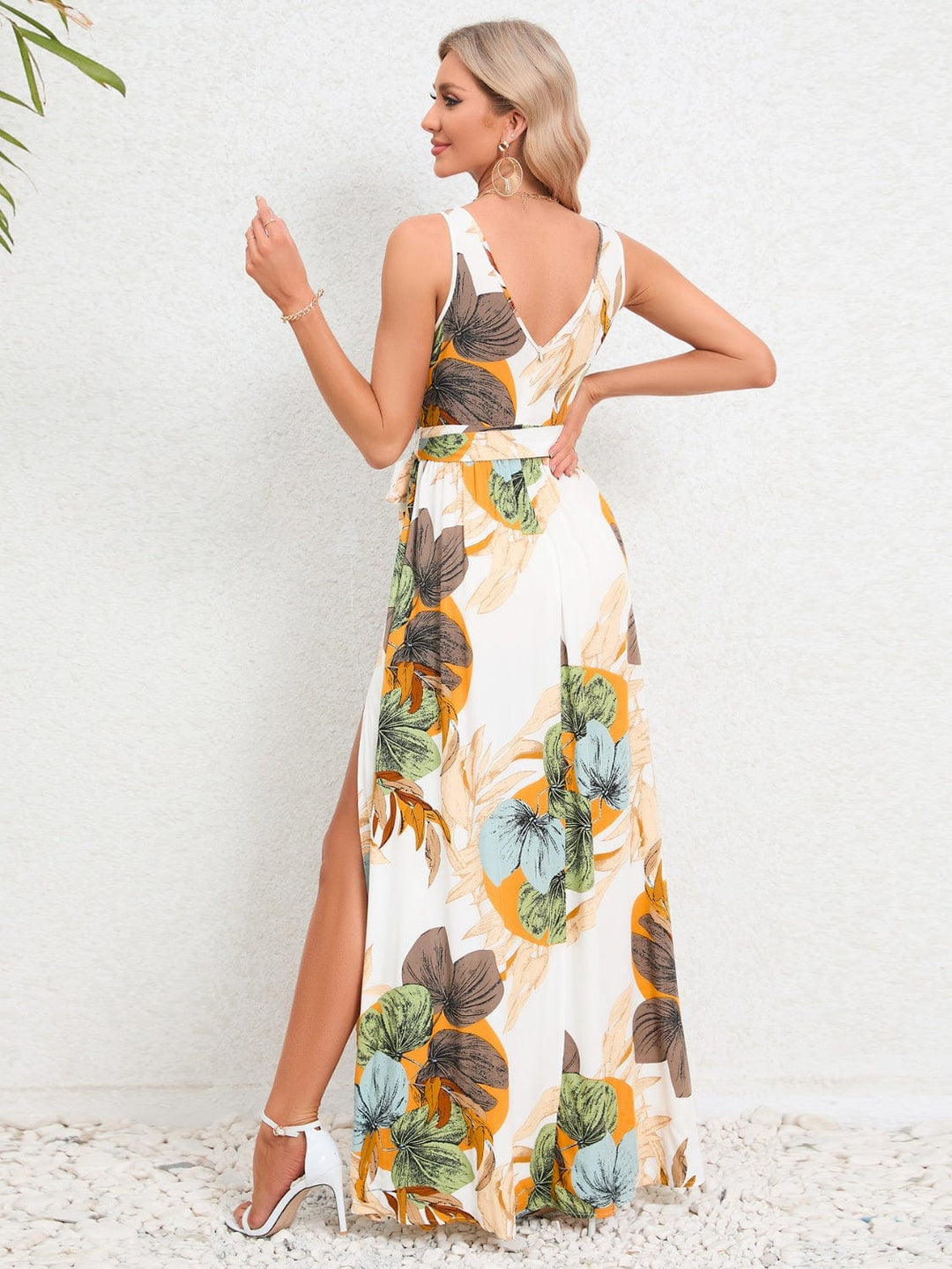 The802Gypsy Dresses GYPSY-Floral Maxi With Side Slit