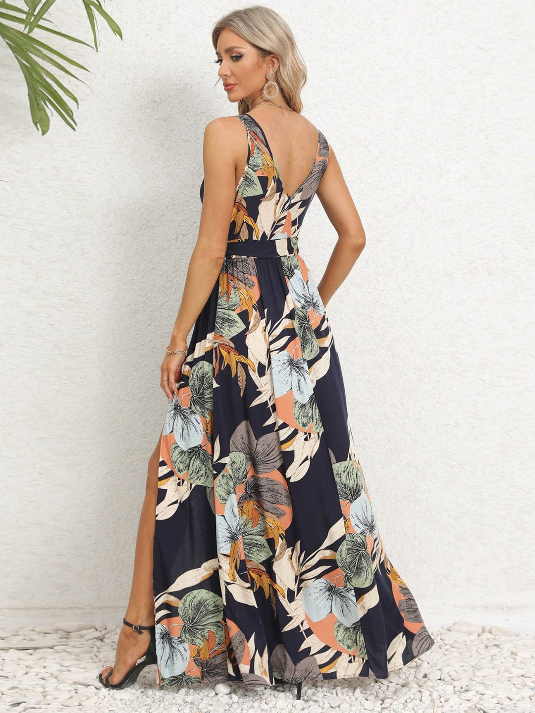 The802Gypsy Dresses GYPSY-Floral Maxi With Side Slit