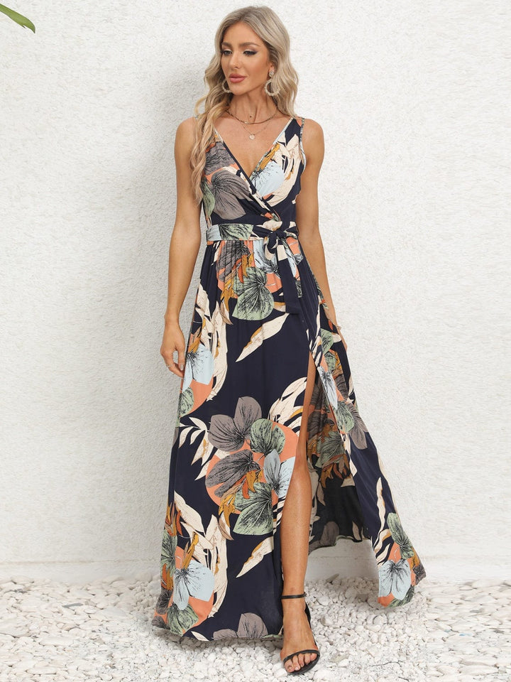 The802Gypsy Dresses GYPSY-Floral Maxi With Side Slit