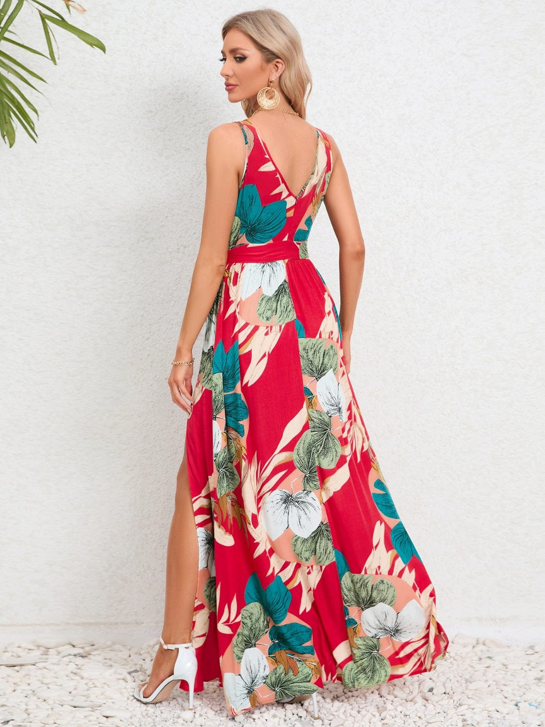 The802Gypsy Dresses GYPSY-Floral Maxi With Side Slit