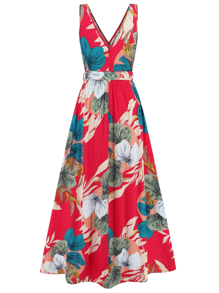 The802Gypsy Dresses GYPSY-Floral Maxi With Side Slit