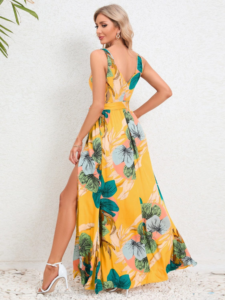 The802Gypsy Dresses GYPSY-Floral Maxi With Side Slit