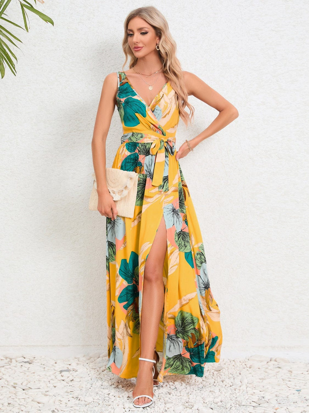 The802Gypsy Dresses GYPSY-Floral Maxi With Side Slit