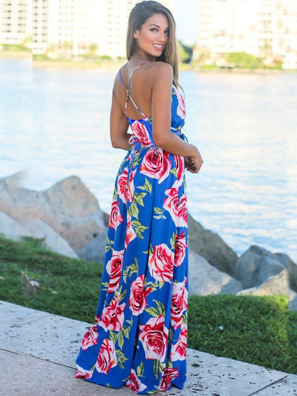 The802Gypsy Dresses GYPSY GIRL-Printed Maxi Style Beach Dress