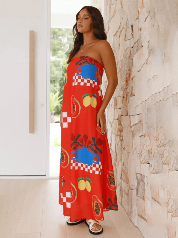 The802Gypsy Dresses GYPSY GIRL-Tube Top Long Beach Dress