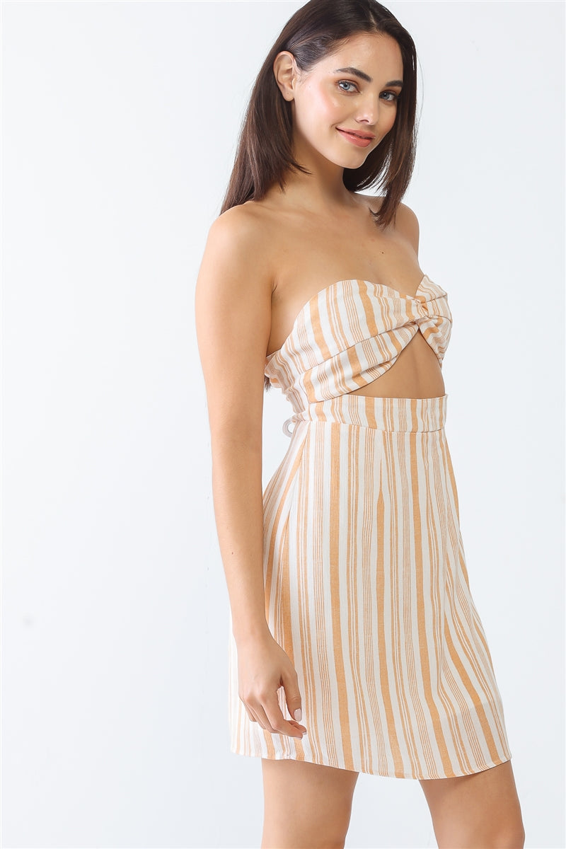 The802Gypsy  Dresses ❤GYPSY  LOVE-Stripe Cut Out Mini Dress