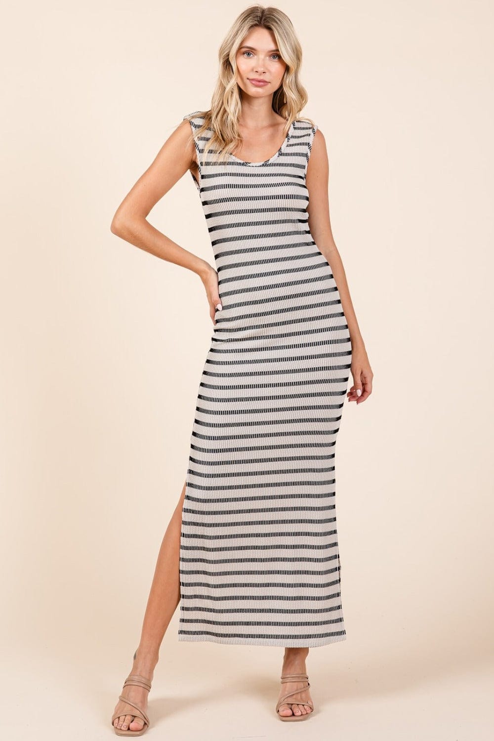 The802Gypsy Dresses ❤️GYPSY-Mittoshop-Striped Scoop Neck Sleeveless Maxi Dress