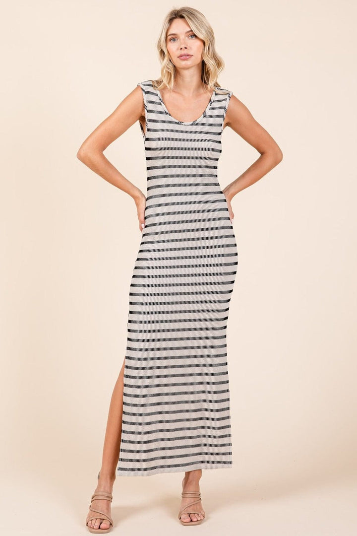 The802Gypsy Dresses ❤️GYPSY-Mittoshop-Striped Scoop Neck Sleeveless Maxi Dress