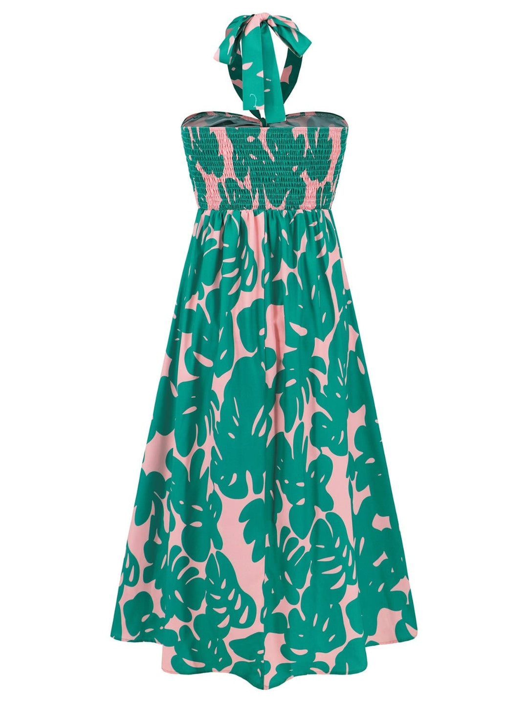 The802Gypsy Dresses GYPSY-Printed Halter Neck Midi Cami Dress