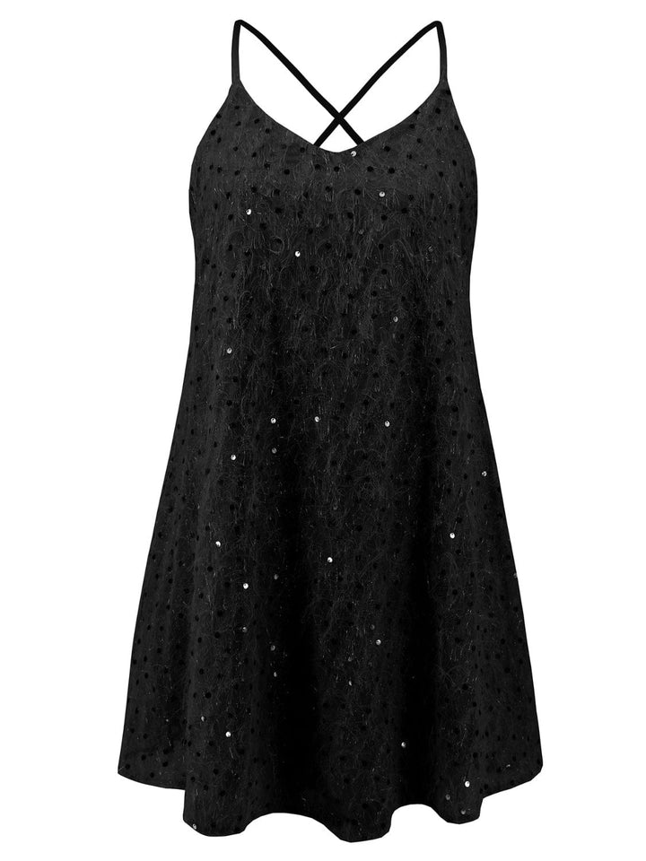 The802Gypsy Dresses GYPSY-Sequin V-Neck Mini Cami Dress