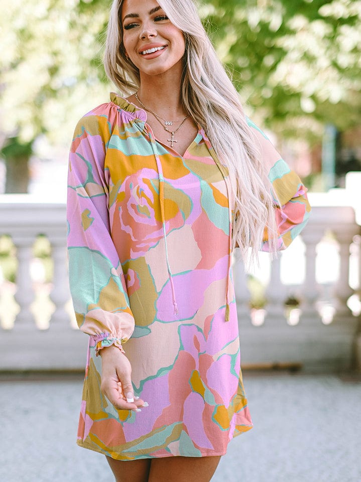 The802Gypsy Dresses Multicolor / S GYPSY-Beach Inspired Long Sleeve Dress