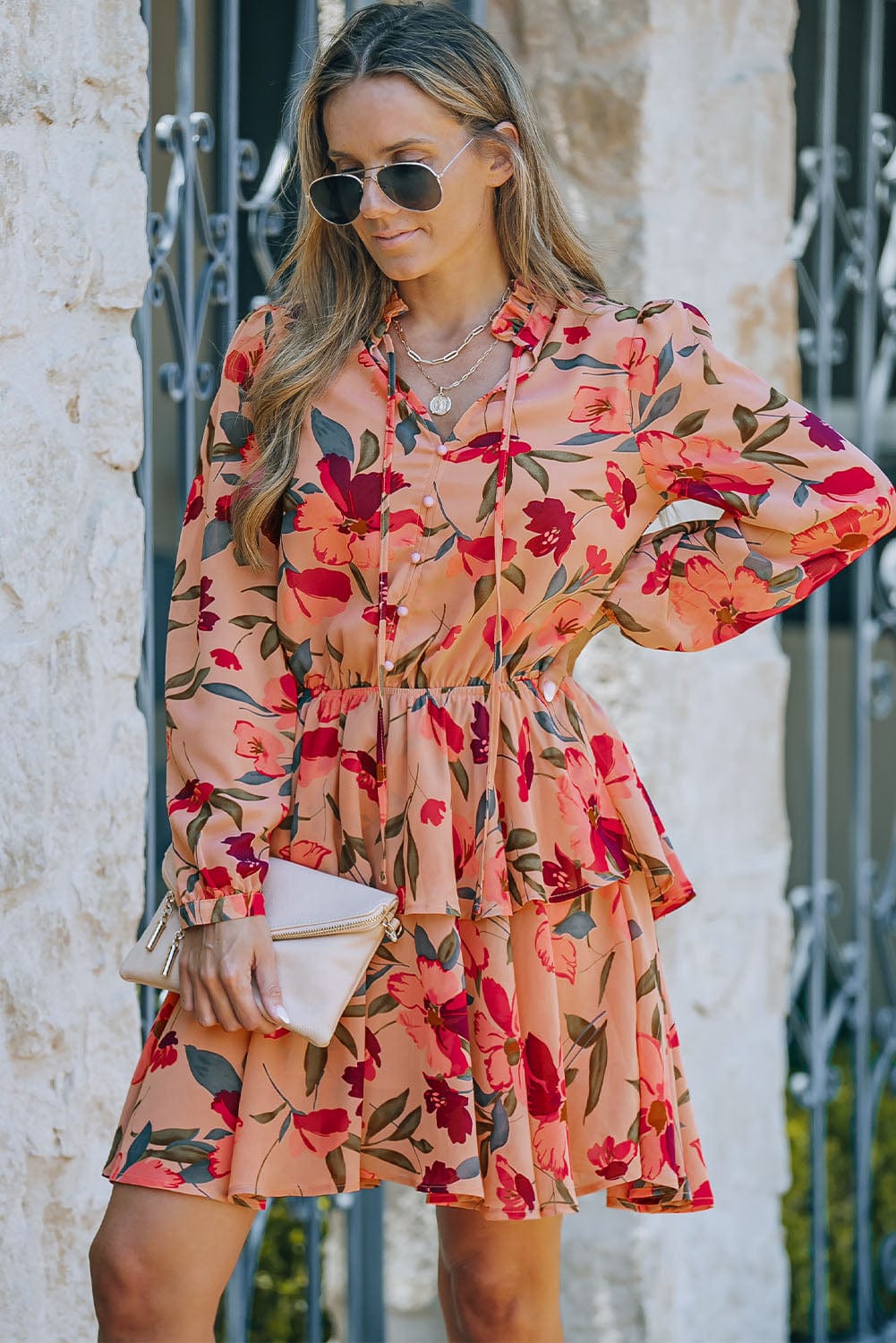 The802Gypsy  Dresses TRAVELING GYPSY-Long Sleeve Floral Dress