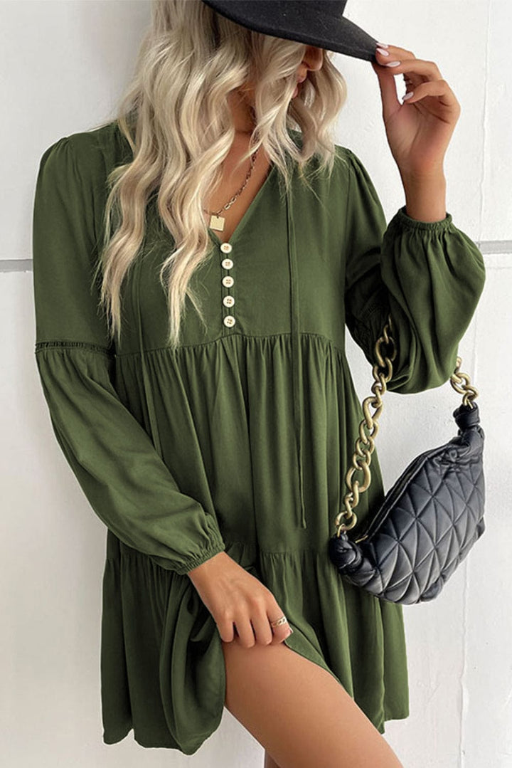 The802Gypsy  Dresses TRAVELING GYPSY-Puff Sleeve Mini Dress